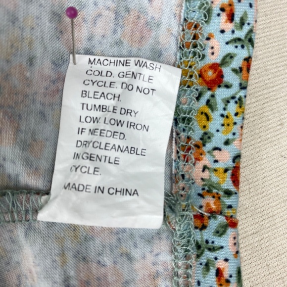 Shein Curve Floral Cropped Top 2XL Puff Sleeve Boho Peasant Country Farm Style - Picture 11 of 11